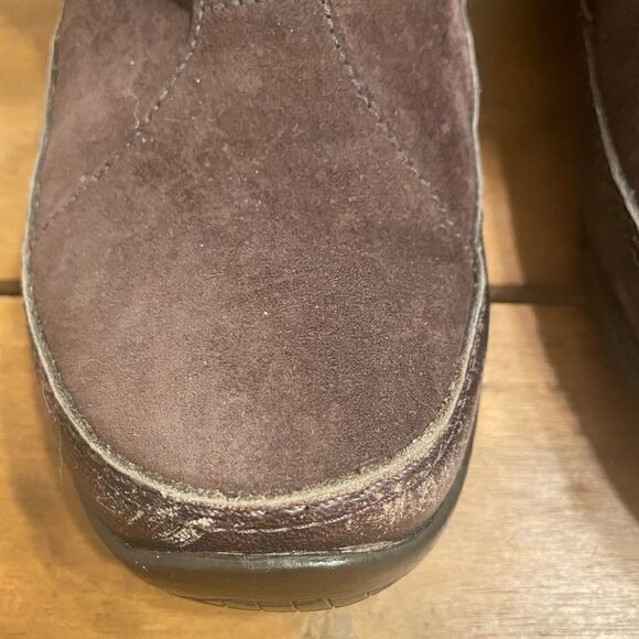 Northface Abby III brown suede leather shearling women’s boots size 7 - Picture 4 of 10